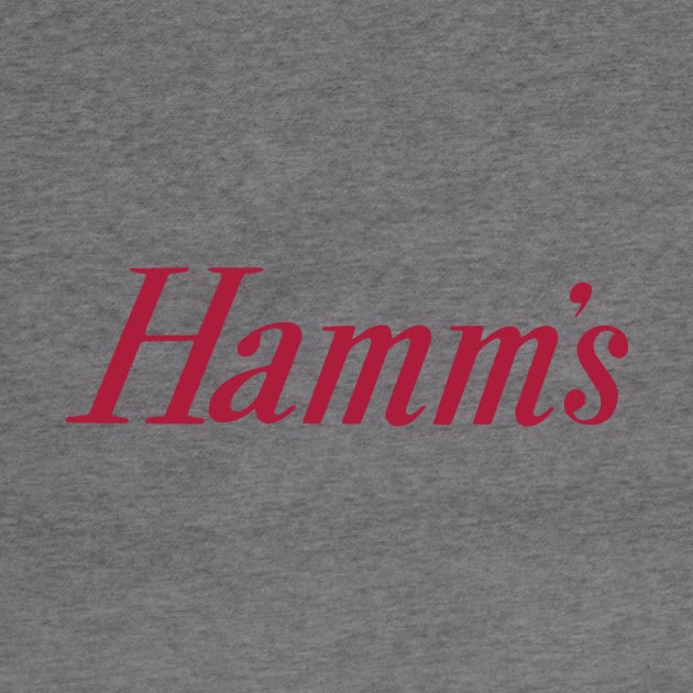 Hamm's Beer Logo - slanted serif in red by Eugene and Jonnie Tee's